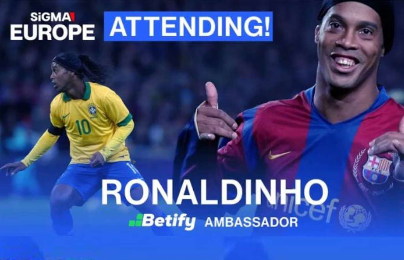Embaixador da Betify, Ronaldinho vai chegar de barco no SiGMA Europa 2024 