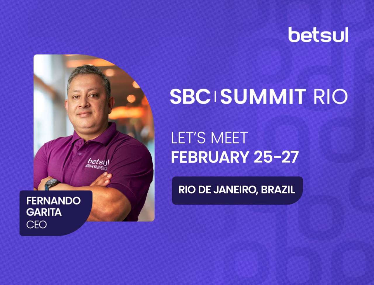 Fernando Garita, CEO da Betsul, aborda regulamentação no SBC Summit Rio 2025