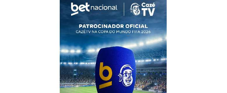 CazéTV será patrocinada pela Betnacional nas transmissões da Copa do Mundo de 2026
