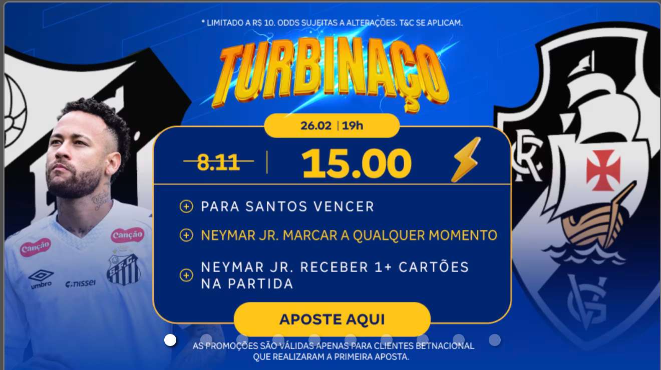 Neymar protagonista contra o Vasco no turbinaço da Betnacional