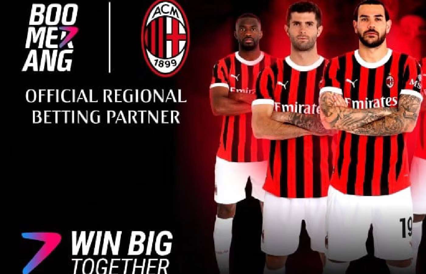 Milan anuncia Boomerang como parceiro regional oficial de apostas na Europa