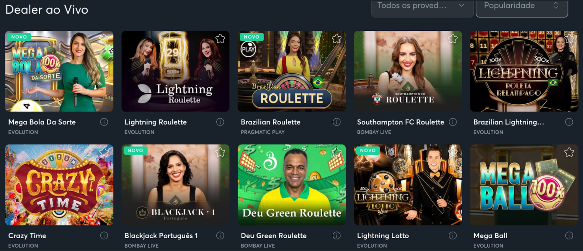 Melhores jogos de casino online do Brasil