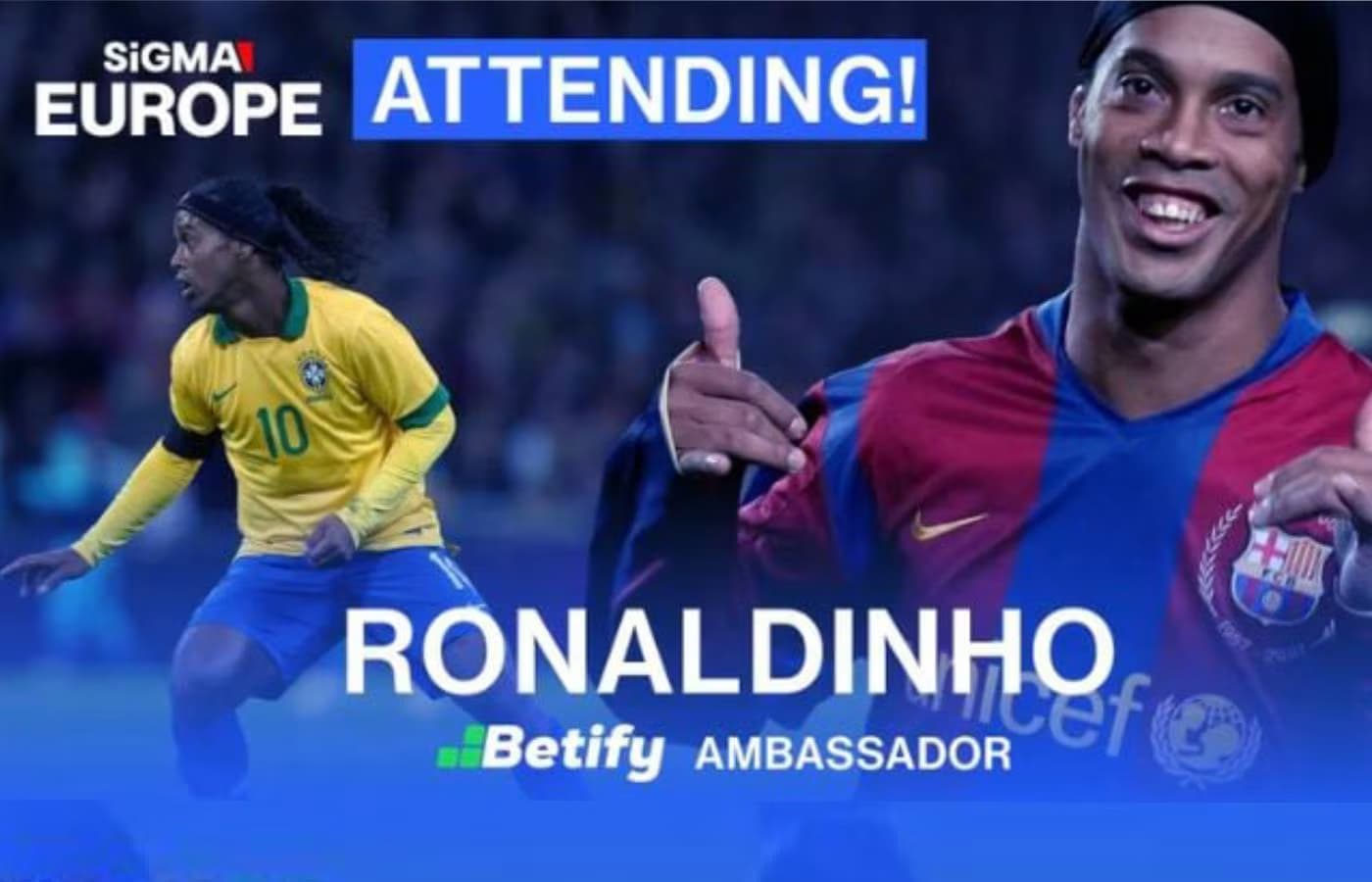 Embaixador da Betify, Ronaldinho vai chegar de barco no SiGMA Europa 2024 