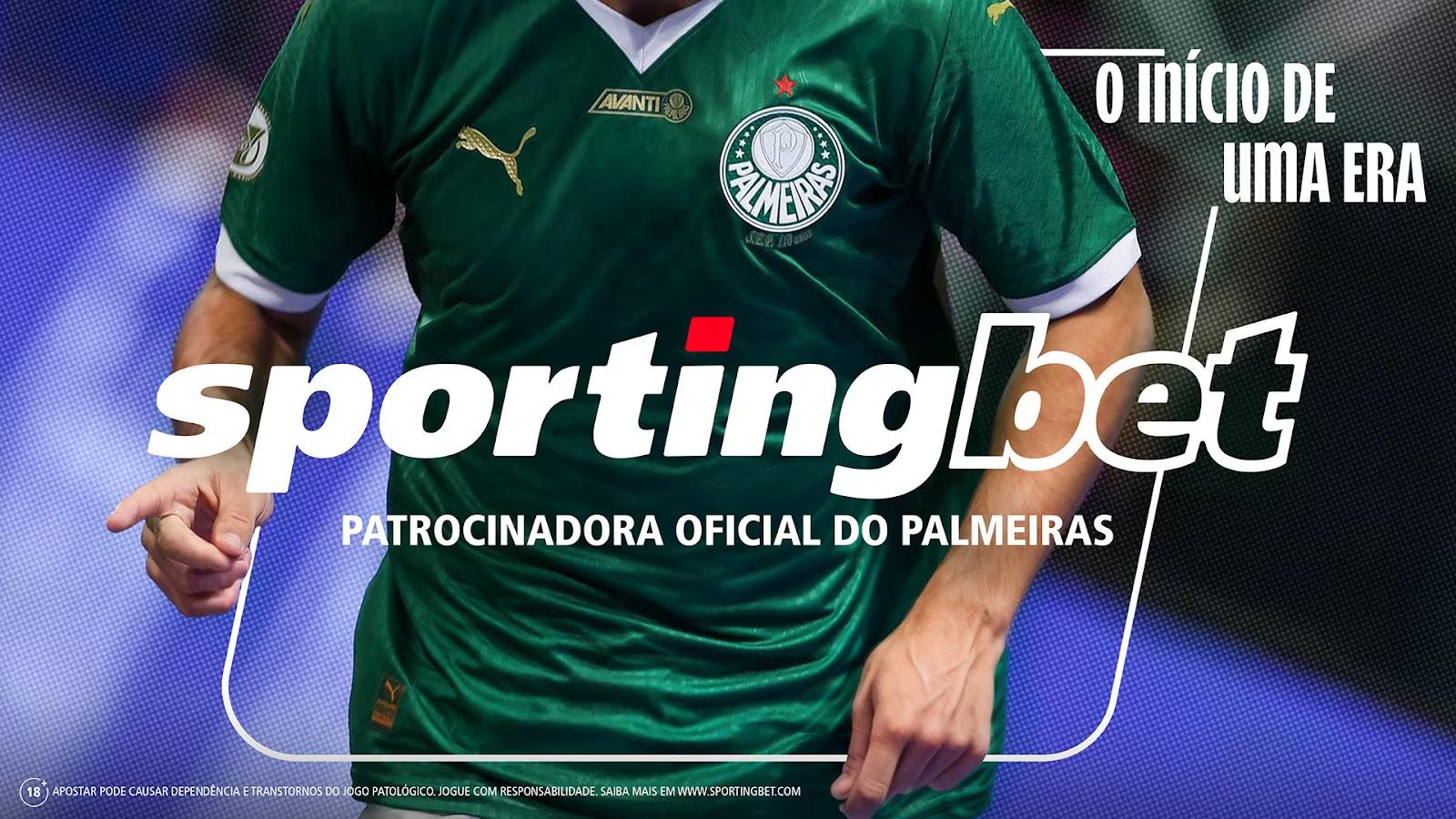 Palmeiras anuncia Sportingbet e garante R$ 100 milhões fixos por ano com novo máster