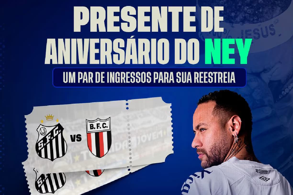 No aniversário de Neymar, BETesporte presenteia fãs com ingressos para reestreia do astro