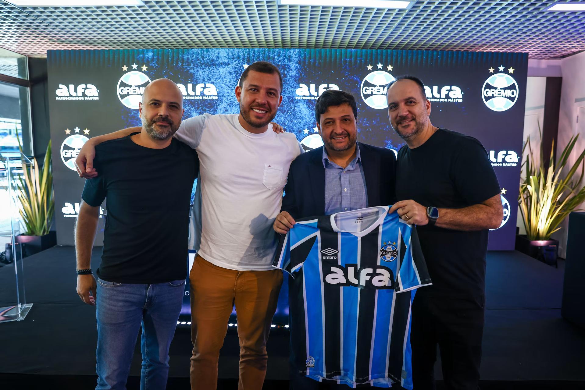 Grêmio e Alfa Bet oficializam patrocínio máster com evento especial na Arena
