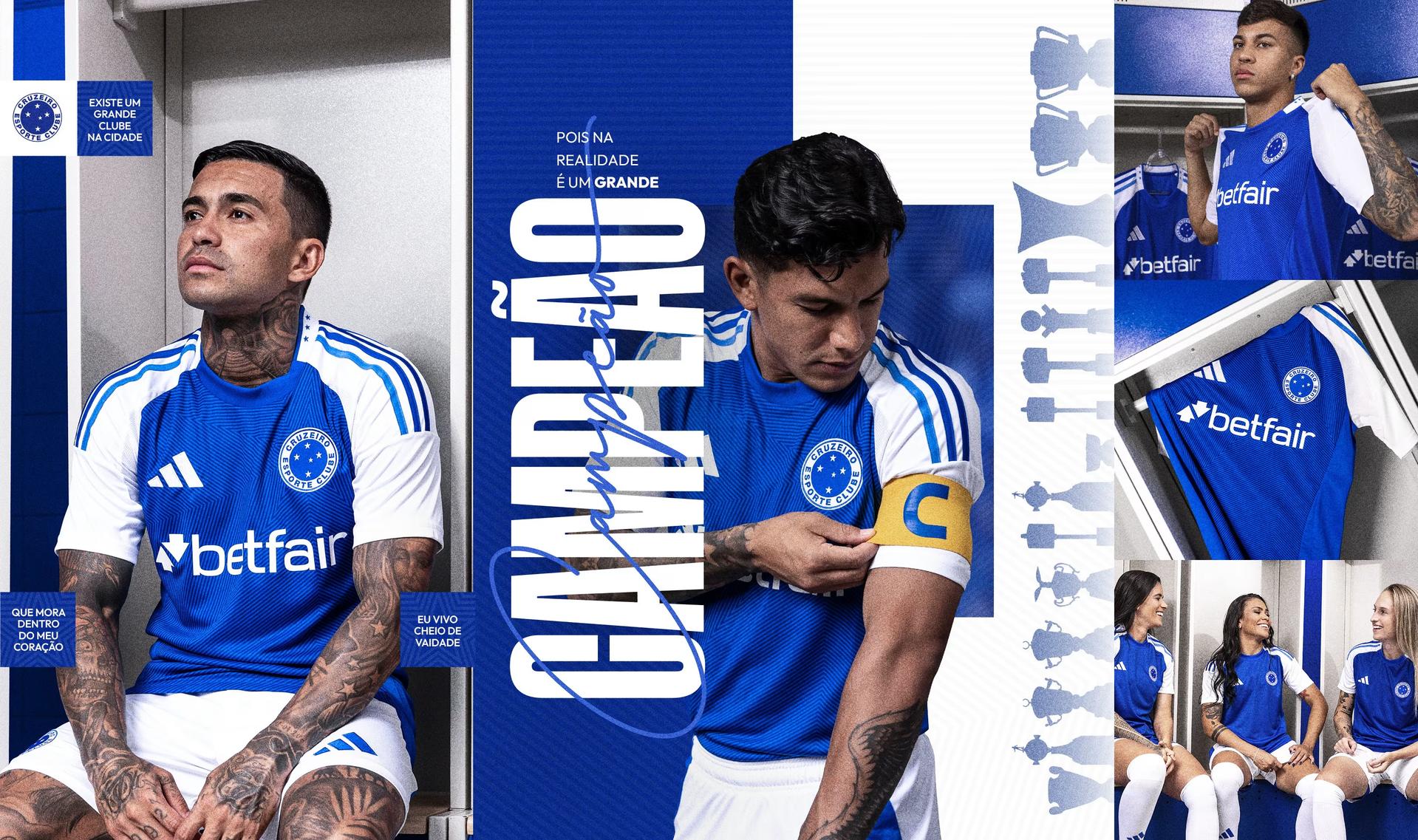 Novo uniforme do Cruzeiro será vendido com logomarca da Betfair