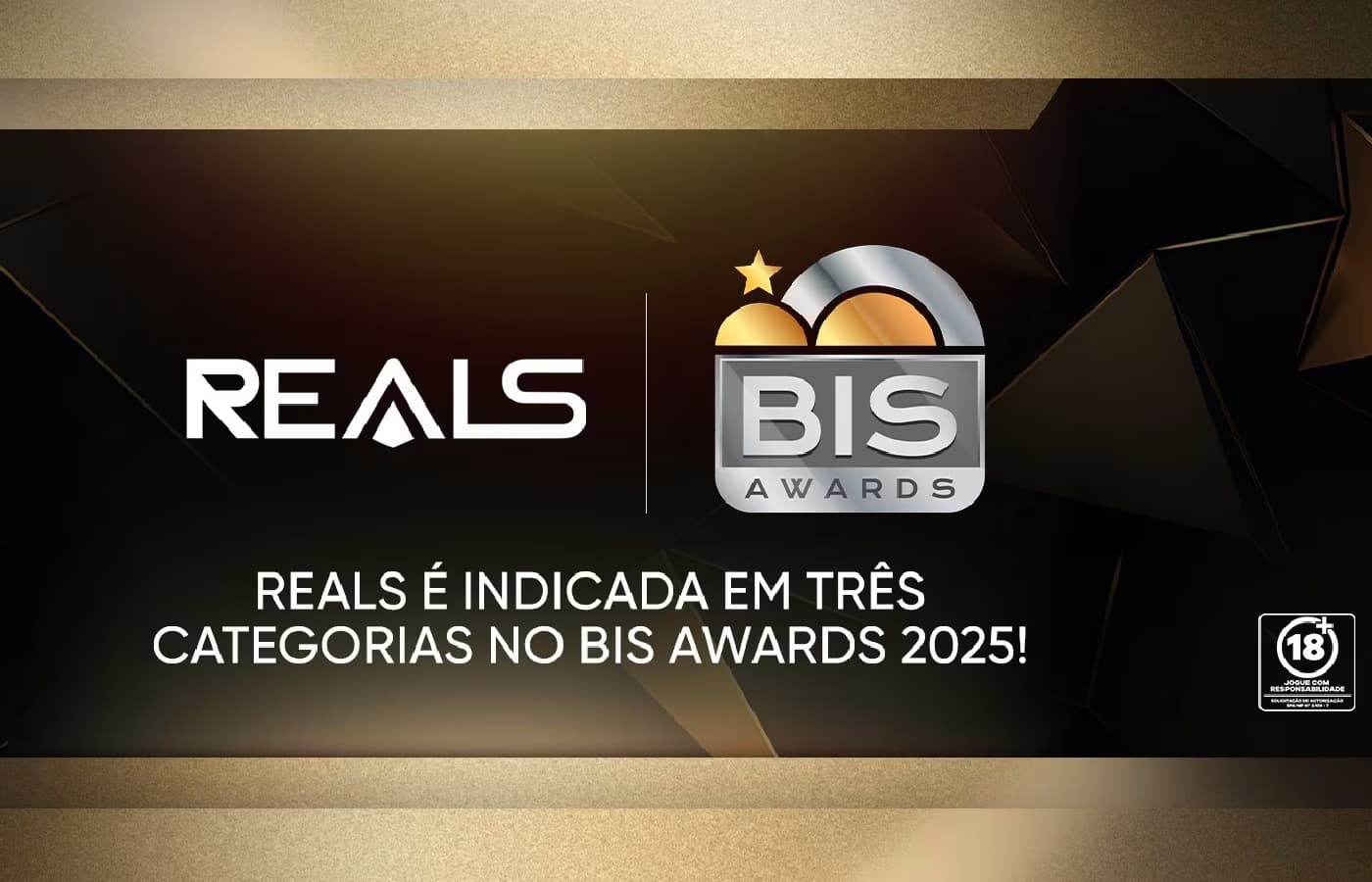 Reals Bet celebra indicação em três categorias do BiS Awards 2025