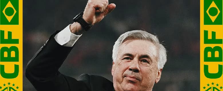 Anúncio de Ancelotti faz Seleção subir nas casas de apostas e virar favorita ao Hexa