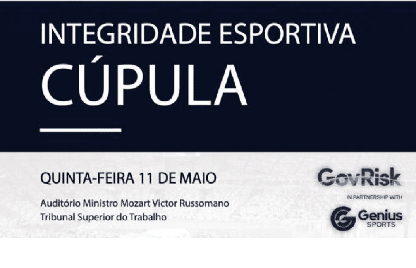 GovRisk e Genius Sports promoverão cúpula para discutir integridade esportiva no Brasil