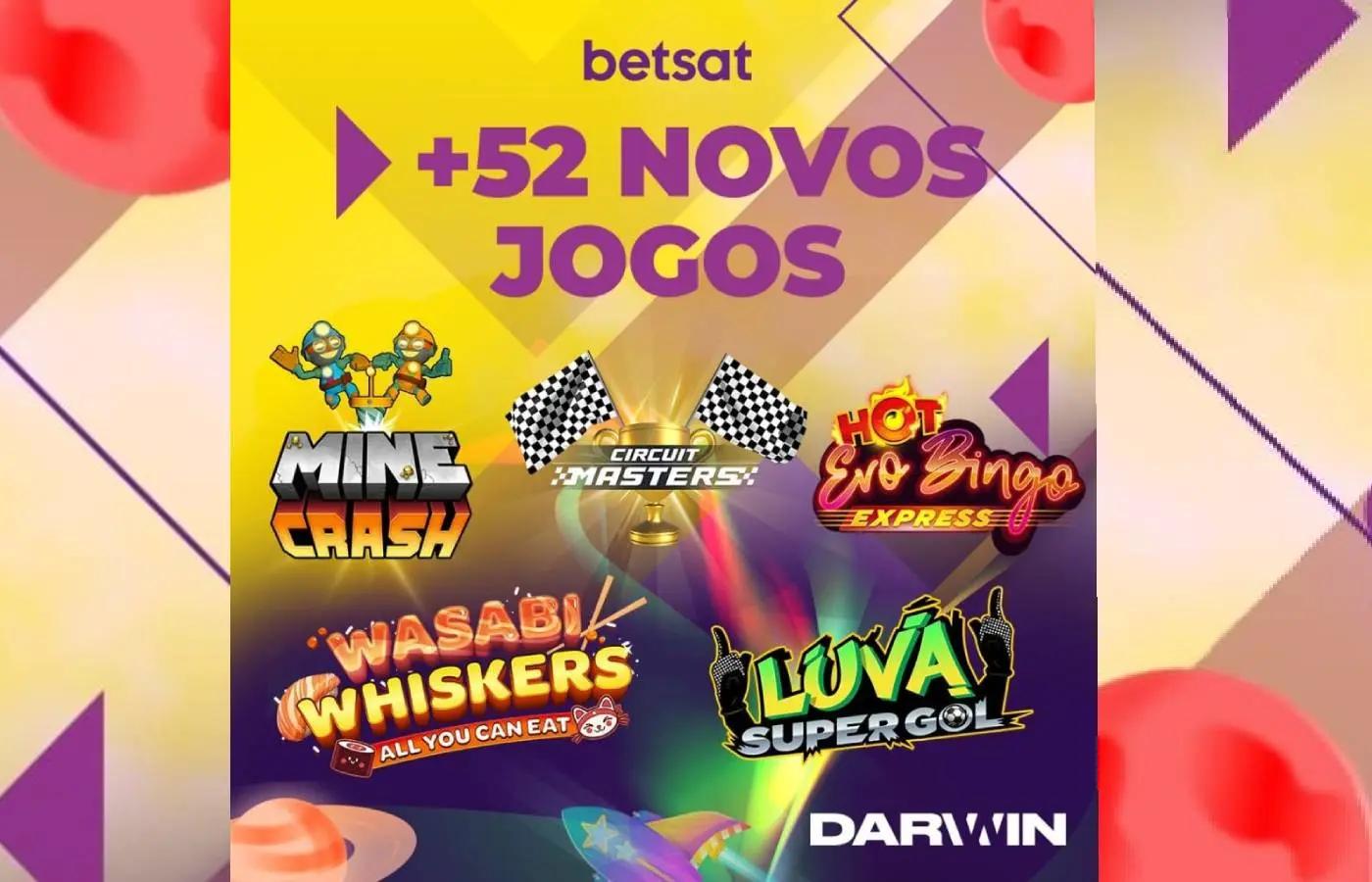 Betsat anuncia parceria com provedor Darwin e amplia sua oferta de jogos online 