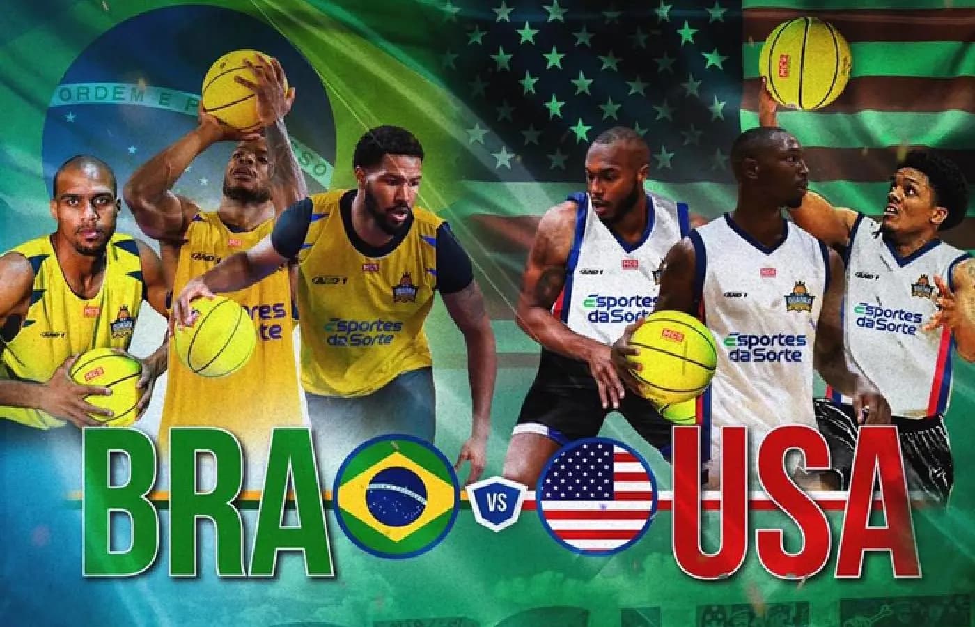Esportes da Sorte patrocina super duelo de basquete X1 entre Brasil e EUA no Recife 