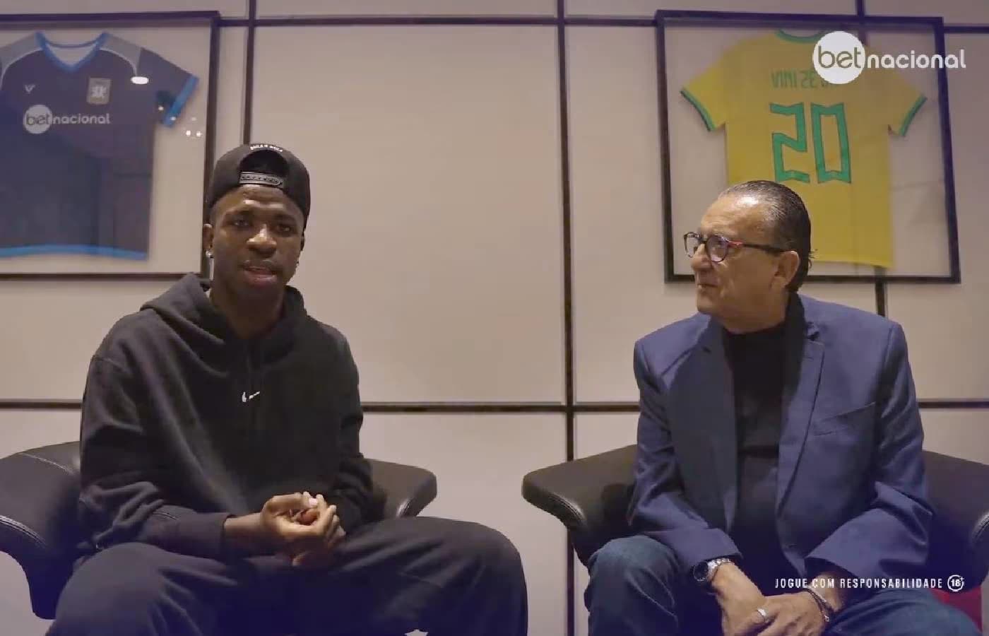 Betnacional lança entrevista exclusiva de Galvão com Vini Jr., embaixadores da marca 