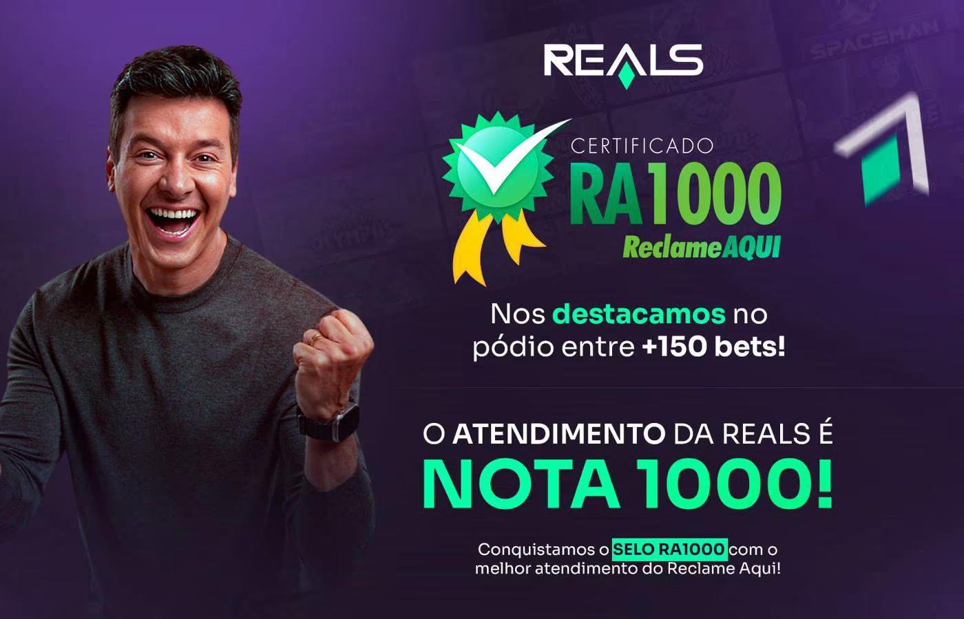Reals conquista selo máximo e indicação a prêmio no site Reclame AQUI 