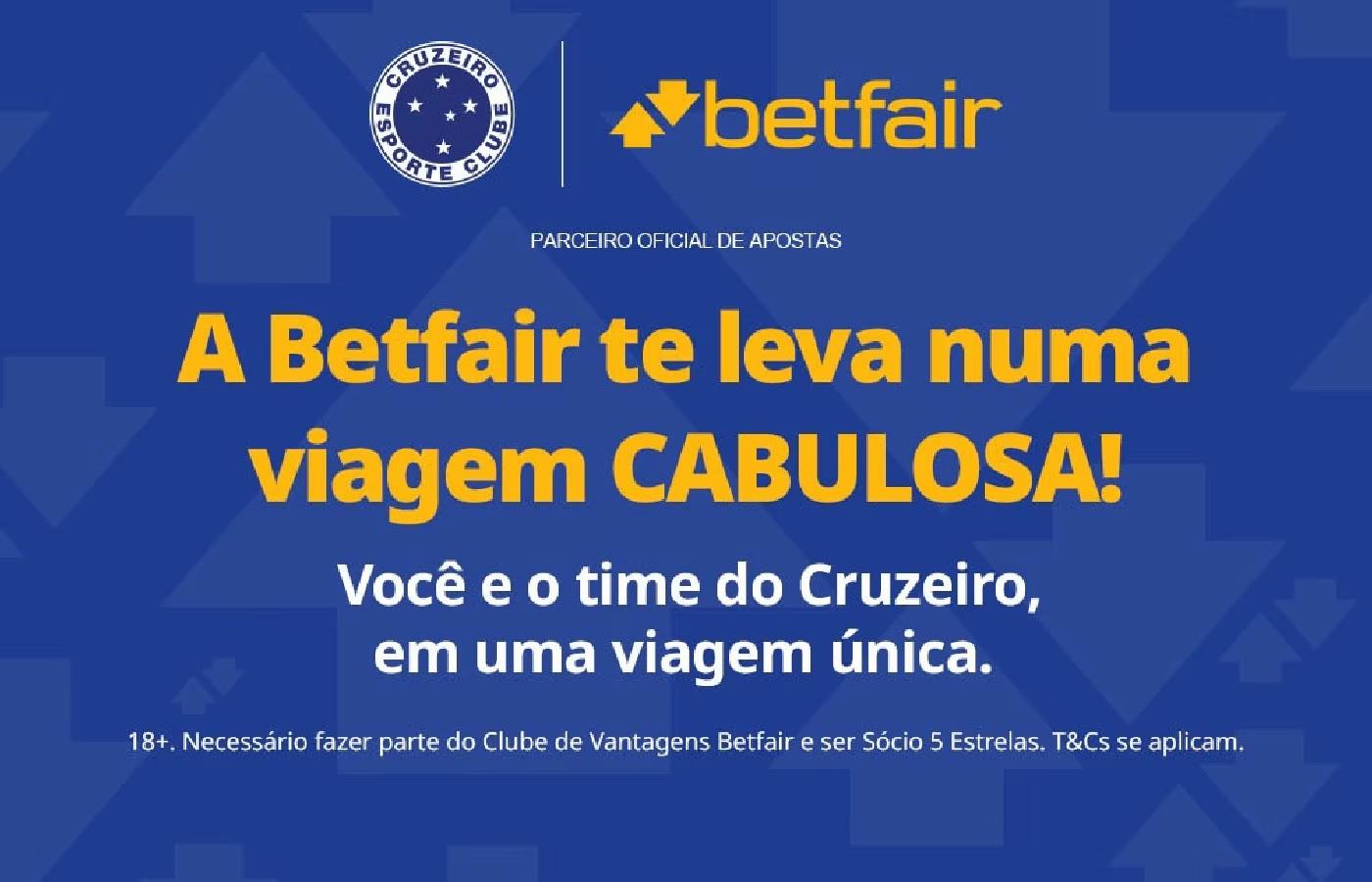 Betfair vai levar dois torcedores do Cruzeiro para acompanhar duelo com Flamengo, no Rio