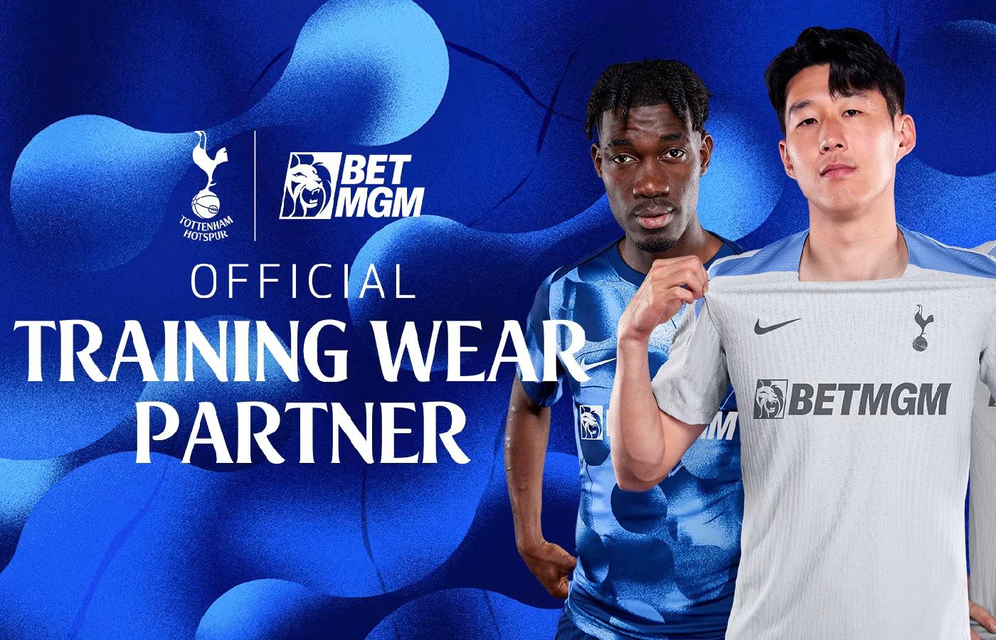 BetMGM fecha acordo com Tottenham e terá sua marca nos uniformes de treino da equipe