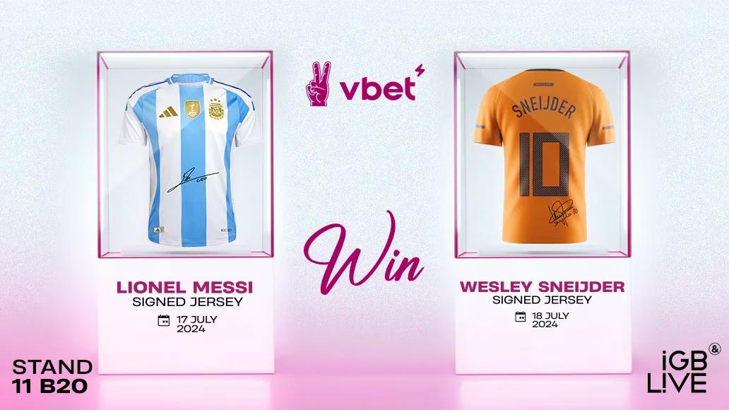 VBET vai sortear camisas autografadas por Messi e Sneijder durante IGB LIVE Amsterdam 