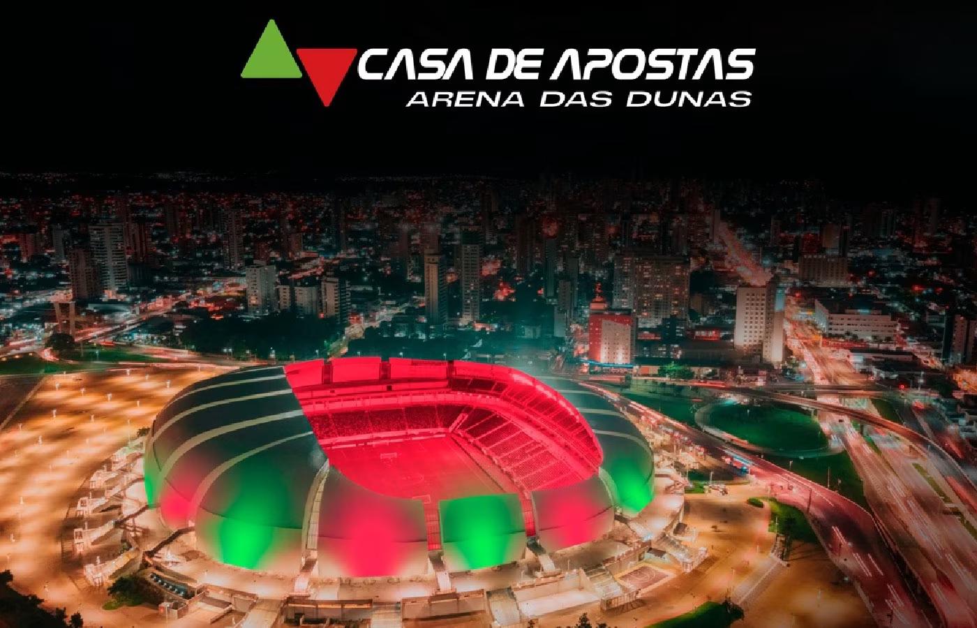 Casa de Apostas celebra aniversário da Arena das Dunas como novo sistema de iluminação 