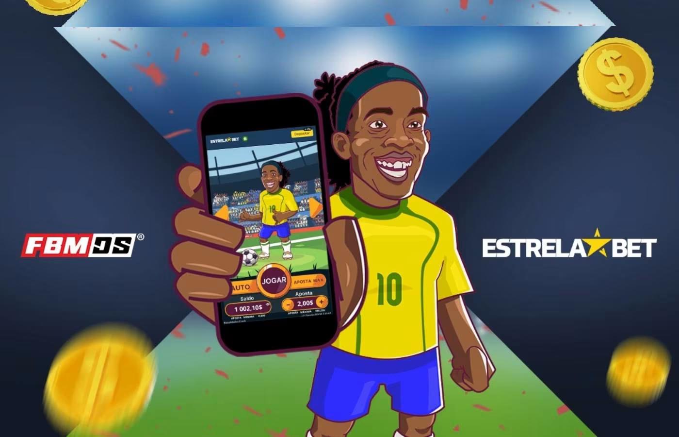 EstrelaBet e FBMDS anunciam parceria com o jogo de cassino online Ronaldinho Crash 