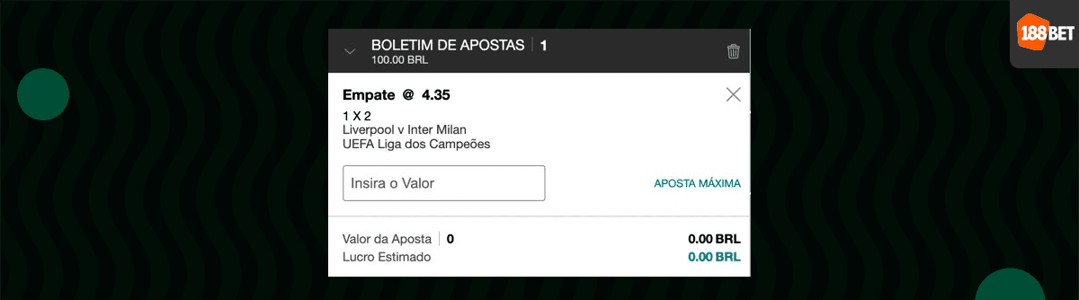 boletim de apostas 188bet