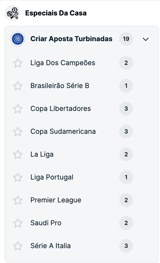 especiais da casa de apostas