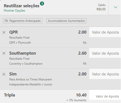 Bilhete Pronto Ousado