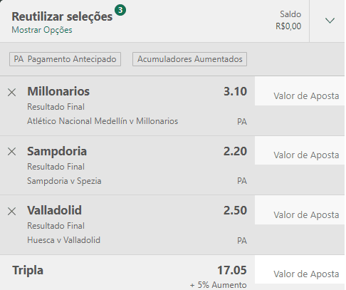Bilhete Pronto Ousado
