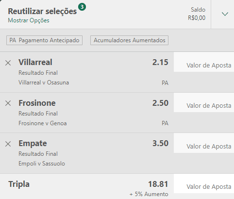 Bilhete Pronto Ousado