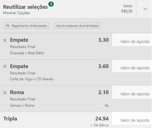 Bilhete Pronto Ousado