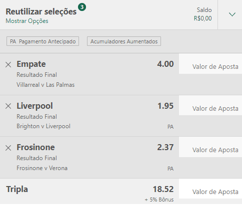 Bilhete Pronto Ousado