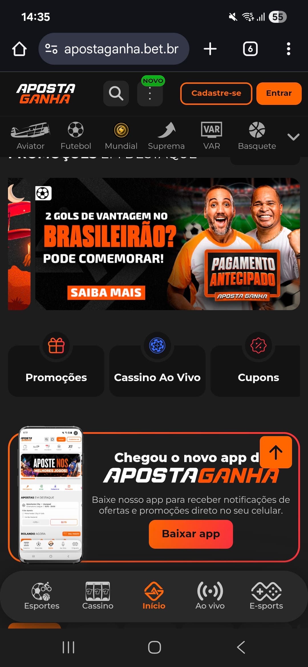 baixar app aposta ganha