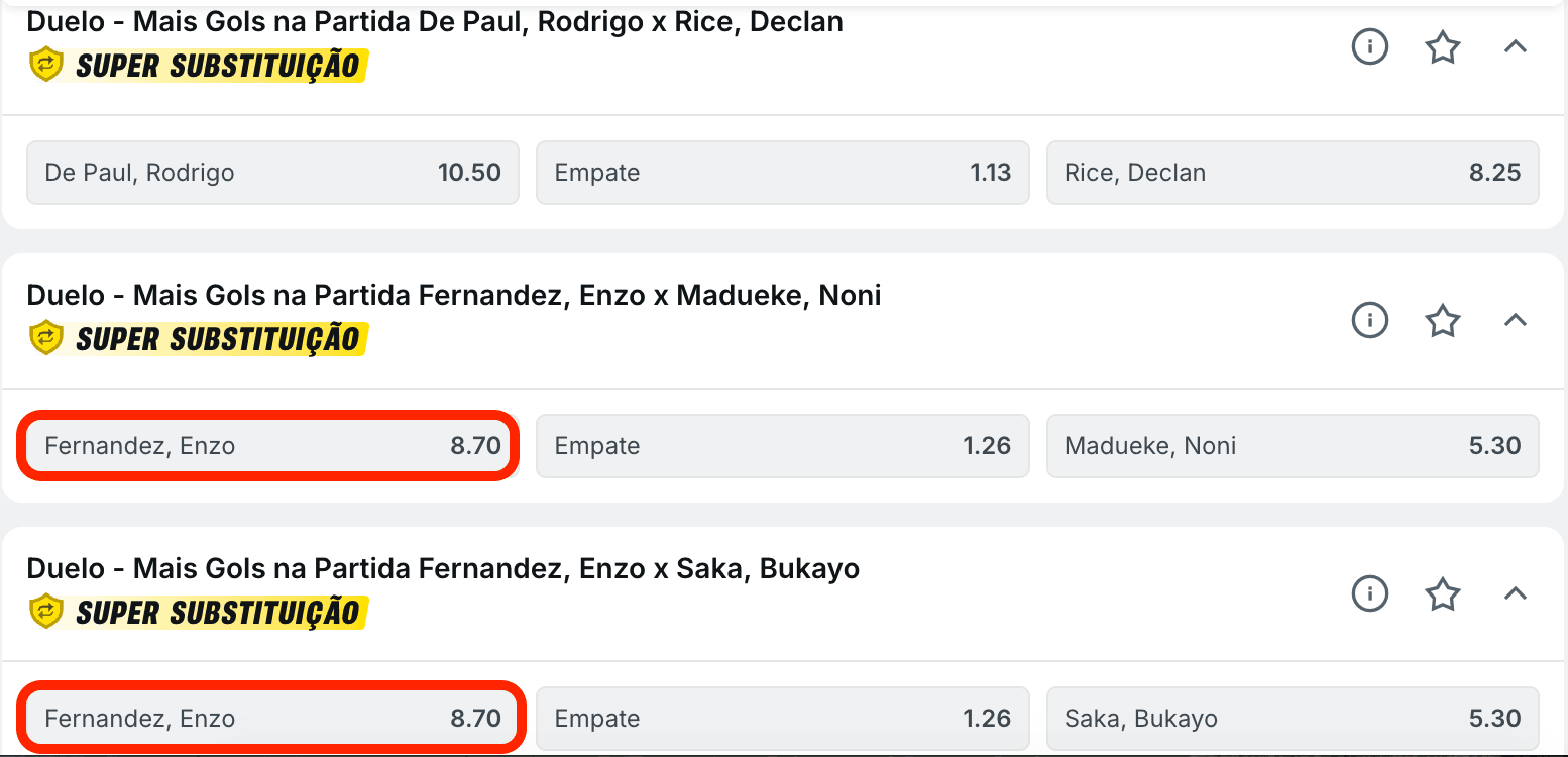 apostar duelos jogadores