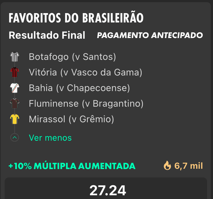 apostar nos favoritos do brasileiro