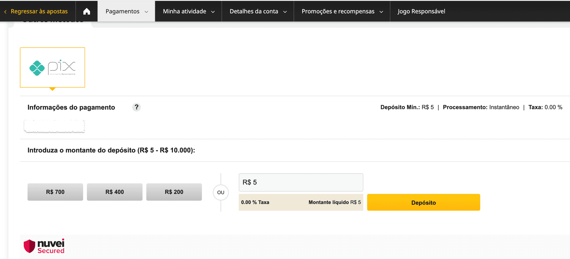 deposito betfair