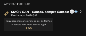 apostar gol do santos