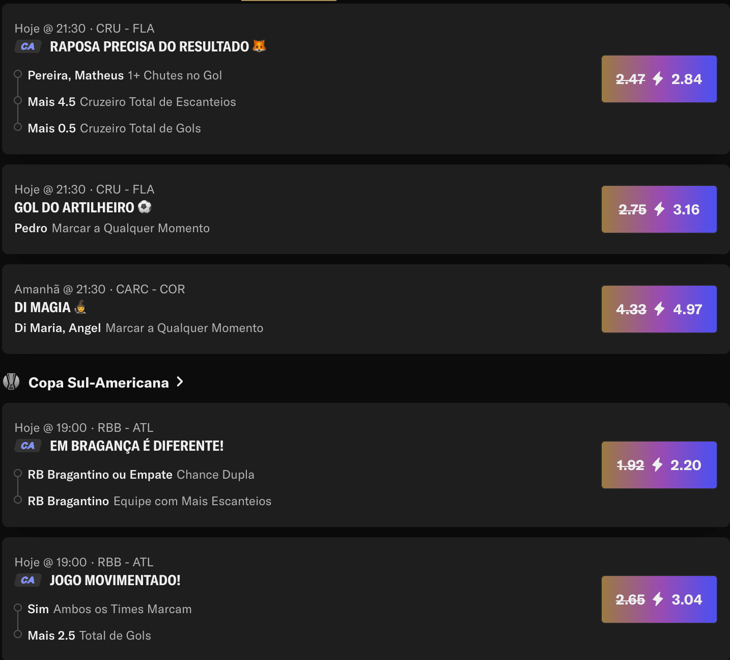 apostar com odds aumentadas