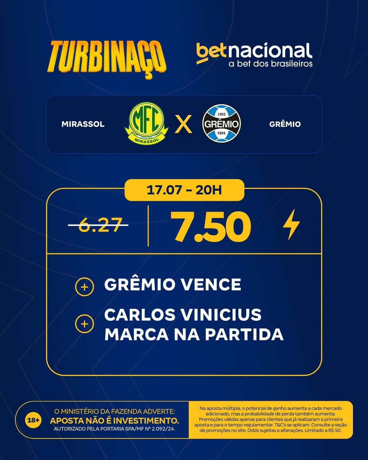 apostar mirassol gremio