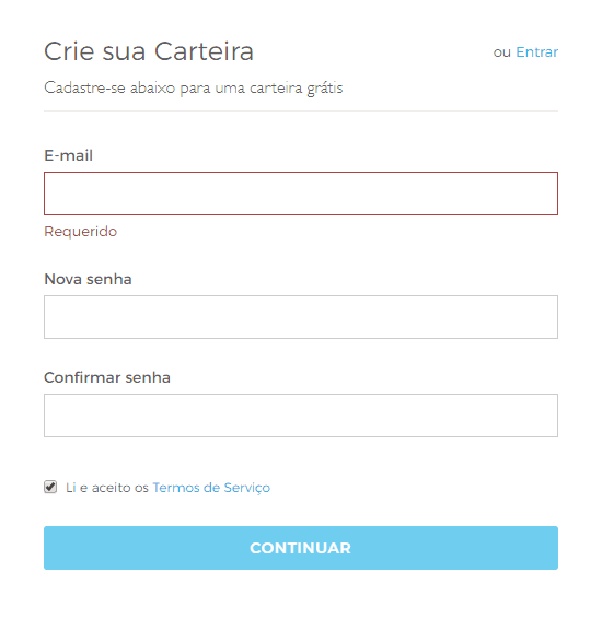 cadastro blockchain