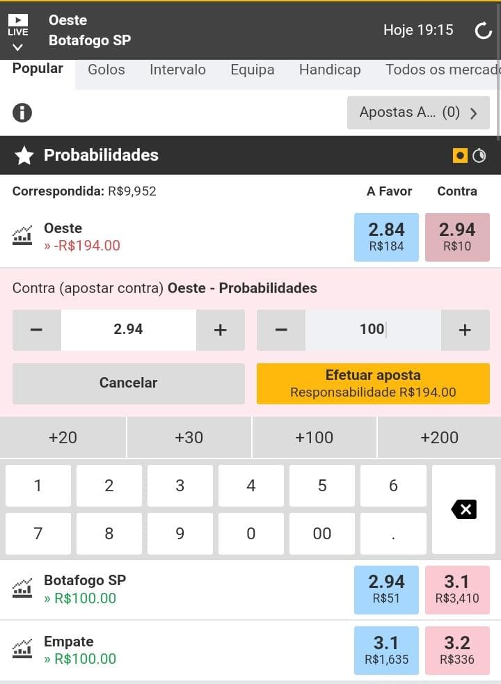 cardeneta de aposta betfair