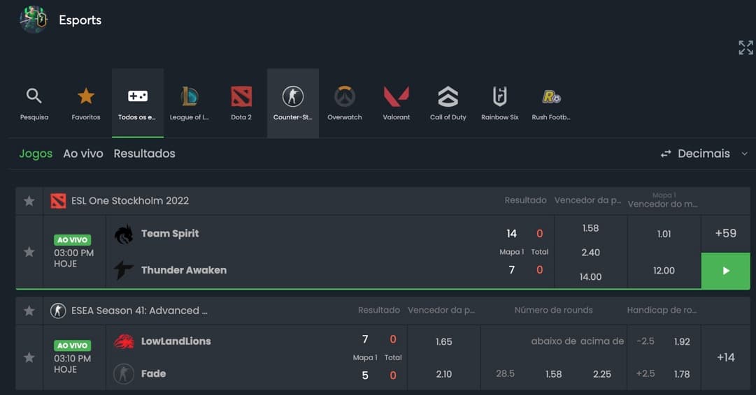categoria cs sportsbet