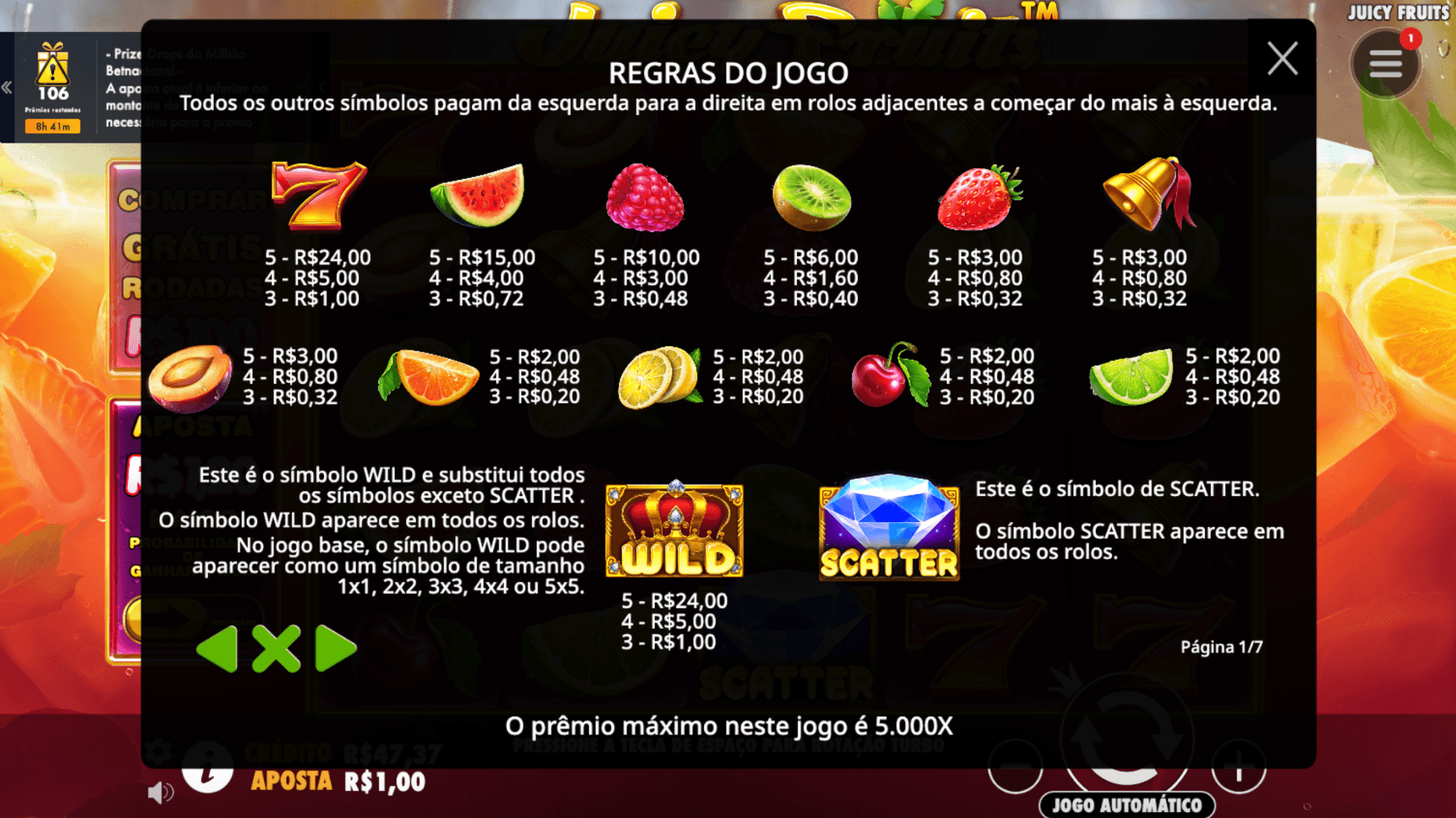 juicy fruits como jogar