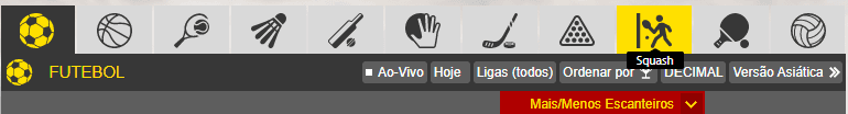menu de esportes dafabet