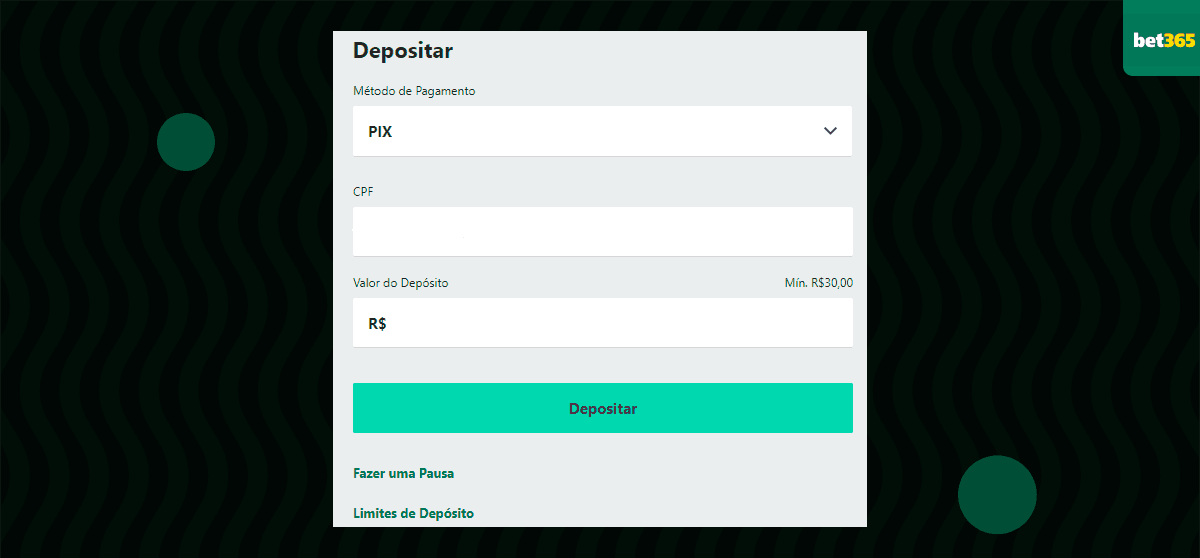 metodo de pagamento bet365