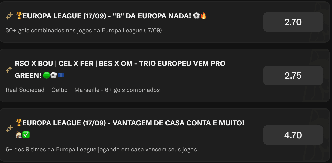 apostar liga europa