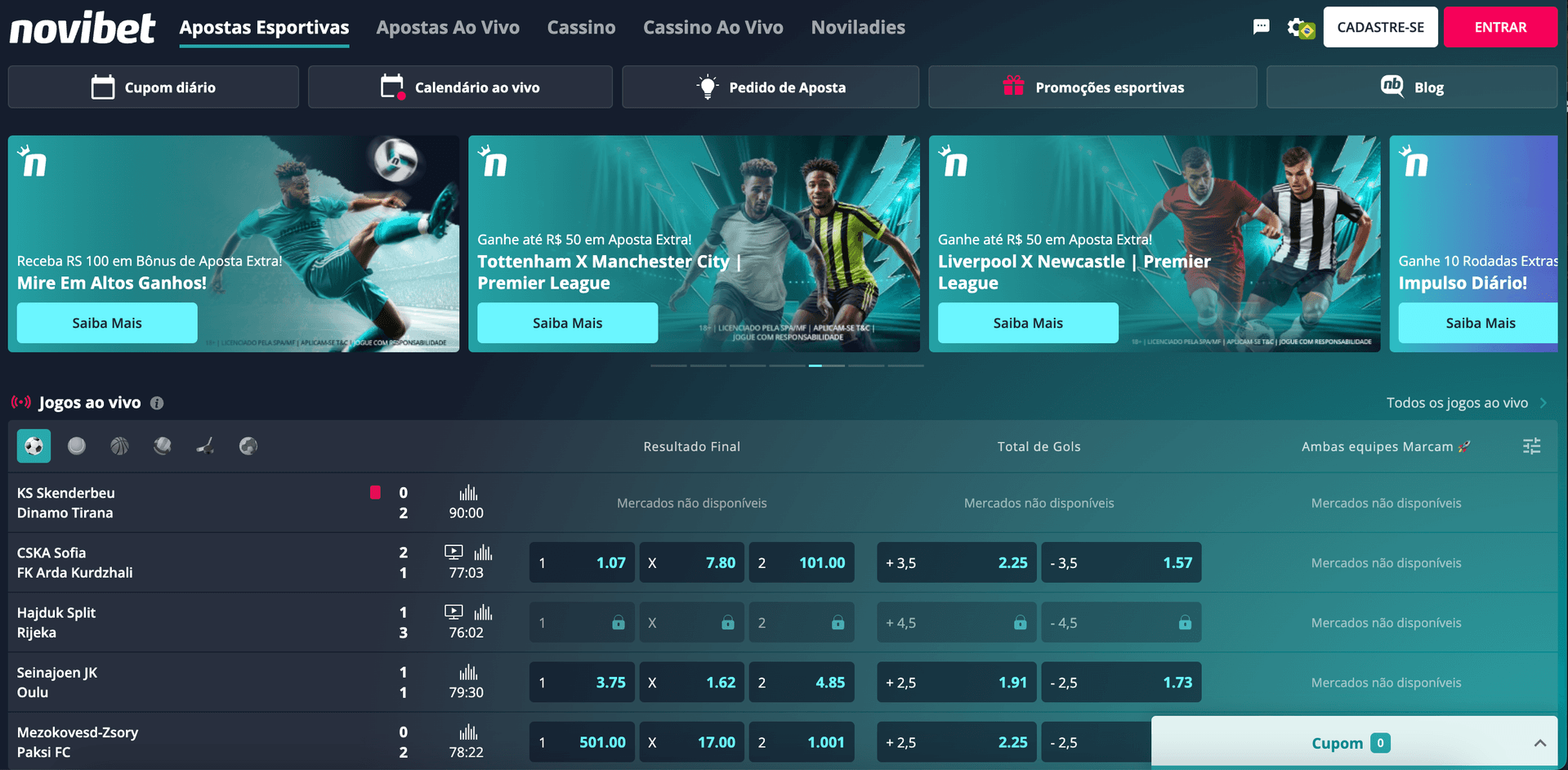 novibet plataforma apostas