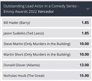 odds emmy melhor ator comedia