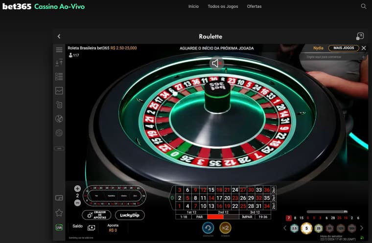 jogar cassino ao vivo na bet365