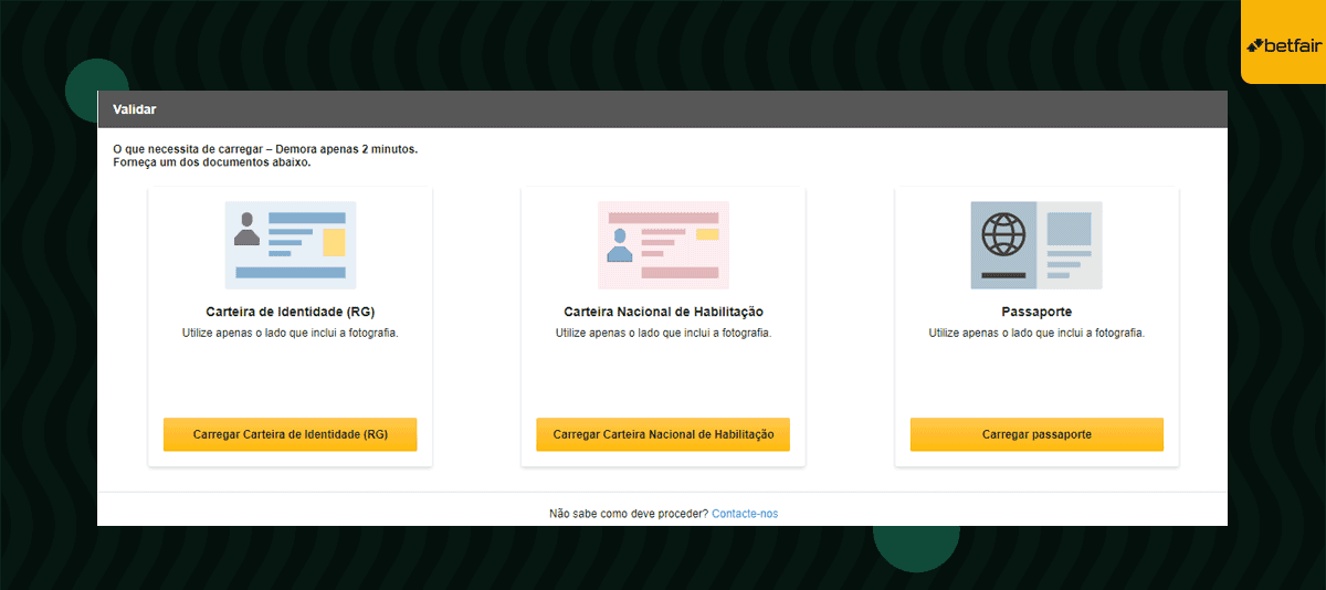 documentos para saque betmotion