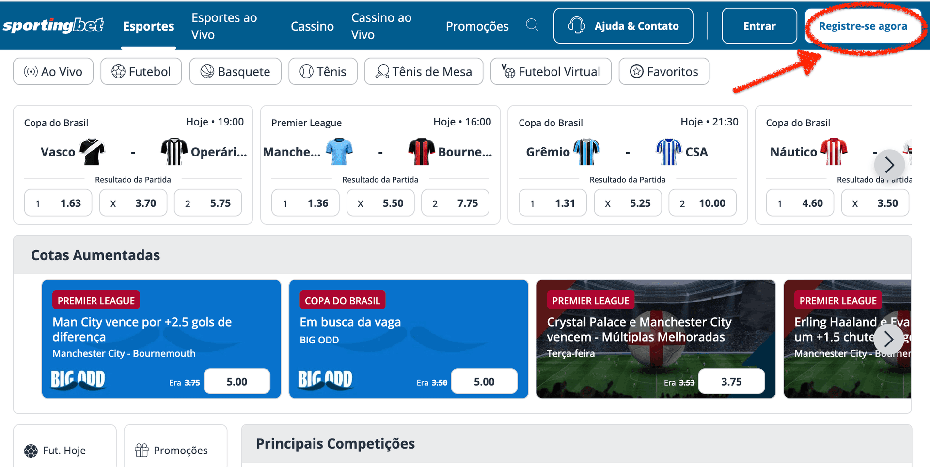 registrar conta apostas sportingbet