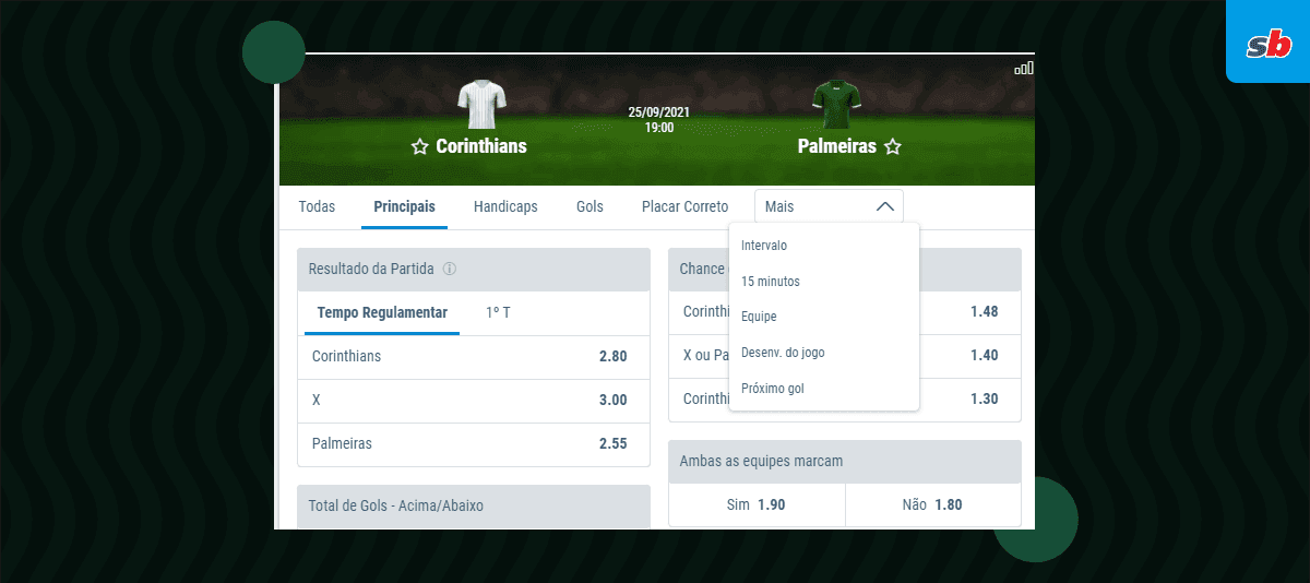 odds palmeiras x corinthians